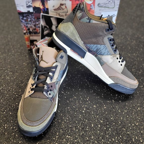 Nike Air Jordan 3 Retro SE Patchwork Camo Sneakers DO1830-200 Size 11.5 Mens - Picture 5 of 8